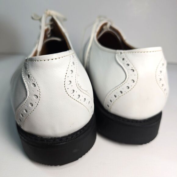 Allen Edmonds Linwood Golf Shoes Men\'s 9D White Leather USA EUC Original Golf main image 5